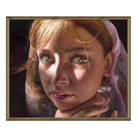 雅昌 燕娅娅《迪丽热巴》190×159cm 油画布 典雅栗