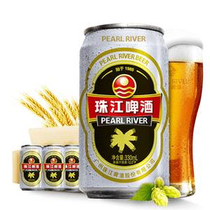 全国三大啤酒品牌之一 珠江啤酒 12度经典老珠江 330ml*12罐