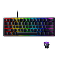 RAZER 雷蛇 猎魂光蛛 迷你版 61键 有线机械键盘 黑色 雷蛇紫轴（段落光轴） RGB