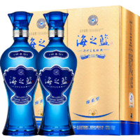 YANGHE 洋河 海之蓝 蓝色经典  42度 浓香型白酒 375ml*2瓶