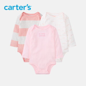 Carter's 孩特 婴儿纯棉长袖连体衣 3件装