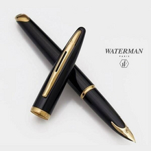 法国产，Waterman 威迪文 Carène海韵系列 F尖 黑夜海洋金夹墨水笔