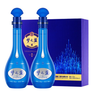 PLUS会员：YANGHE 洋河 梦之蓝 蓝色经典 M6 52%vol 浓香型白酒 500ml*2瓶 双支装