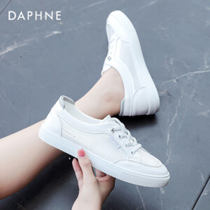 PLUS会员：DAPHNE 达芙妮 女士运动小白鞋 3021101829