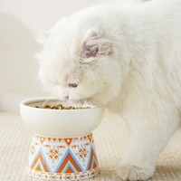 梵都宠舍 高脚食盆陶瓷猫碗