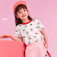 Hello Kitty 女童运动圆领短袖T恤