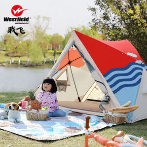Westfield outdoor 我飞 3-4人露营帐篷 WHW-20441-12GRL