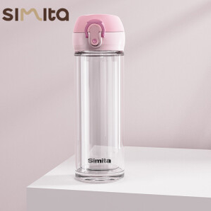 Simita 施密特 德国双层玻璃杯 270ml 粉色