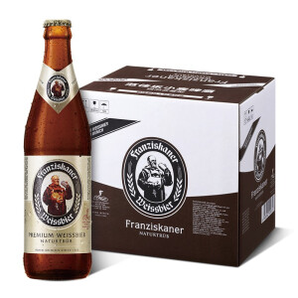有券的上：Franziskaner 范佳乐 大棕瓶 小麦白啤酒 450ml*12瓶