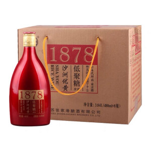 沙洲 1878 红标六年 低聚糖黄酒 半干型 10度 480ml*8瓶