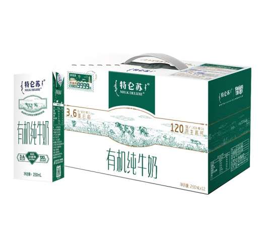 mengniu 蒙牛 特侖蘇 有機純牛奶 250ml*12盒