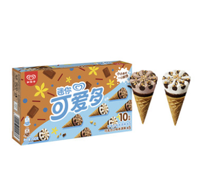 88VIP！WALL'S 和路雪 迷你可爱多甜筒香草冰淇淋 20g*5+巧克力口味冰激凌20g*5