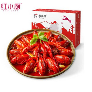 红小厨 麻辣小龙虾整虾熟食 3-5钱 净重700g*3件