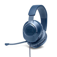 JBL 杰宝 QUANTUM100 耳罩式头戴式有线耳机 蓝色 3.5mm