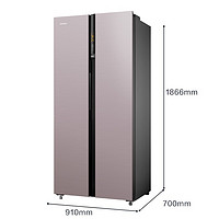 KONKA 康佳 BCD-600WD5EBVP 风冷对开门冰箱 600L