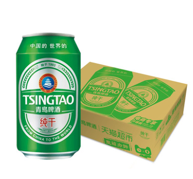青岛啤酒 清爽纯干 330ml*24罐_没得比
