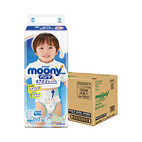 moony 婴儿纸尿裤 XL38片*4 男宝宝