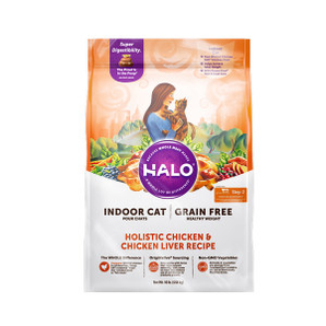HALO 自然光环 健美体态系列 鸡肉室内成猫猫粮 4.53kg
