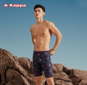 舒适贴身！Kappa 卡帕 男子游泳裤 KP2204006