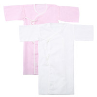全棉时代 长款纱布婴儿服礼盒 2条装 粉色 白色 59cm