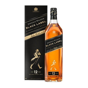 英国原产 尊尼获加 12年陈酿 黑牌黑方苏格兰威士忌 700ml礼盒装