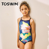 TOSWIM 拓胜 TS210230000 女童三角连体泳衣