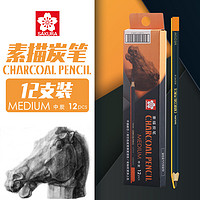 SAKURA 樱花 XDCPC-M*12 素描铅笔炭笔 中炭 12支/盒