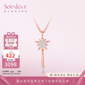 SoinLove 仙女星 女士18K玫瑰金钻石项链 VU1227