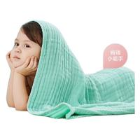 全棉时代 婴儿纱布浴巾 清凉绿 105*105cm
