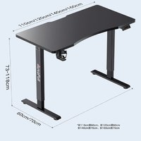 AutoFull 傲风 自由装甲电竞电脑桌 黑色1.6m无RGB灯效 单桌