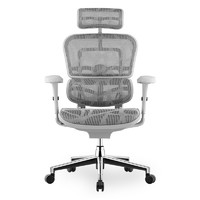 保友办公家具 金豪B 人体工学电脑椅 灰框银白色 纹型网 高配版