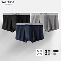 NAUTICA 诺帝卡 NTNS120585 男士平角内裤 3条装