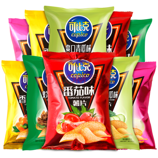 可比克薯片大袋装5包 领券立减4元