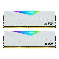 ADATA 威刚 XPG系列 龙耀 D50 DDR4 3600MHz RGB 台式机内存 16GB（8GB*2）灯条 釉白