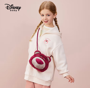 Disney 迪士尼 儿童斜挎包 草莓熊M（妈妈款） 19*18.1cm