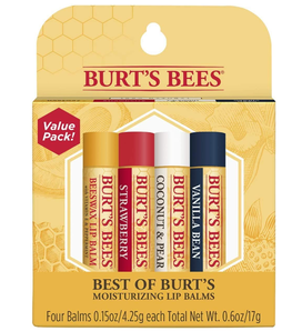 Burt's Bees小蜜蜂 蜂蜡护唇膏4.25g*4支 到手约￥84.44