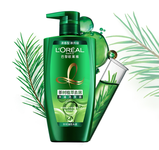 31日20點!loreal paris巴黎歐萊雅 茶樹植萃去屑淨油洗髮露 500ml*2