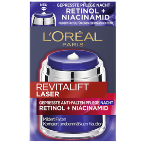 L'Oréal Paris欧莱雅 Revit阿lift Laser视黄醇+烟酰胺抗皱晚霜 48g  凑单到手约￥108.36
