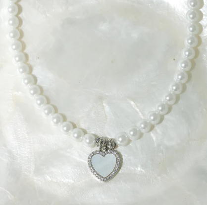 chvker Pearl Heart 珍珠项链