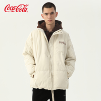 Coca-Cola/可口可乐 羊羔绒棉衣男情侣款冬装面包棉服冬季外套