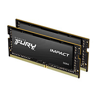 Kingston 金士顿 FURY Impact风暴系列 骇客神条 DDR4 2666 笔记本内存条 32GB(16G×2)套装