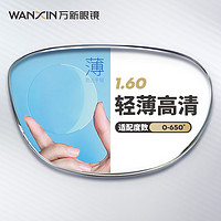 winsee 万新 E洁膜潮薄1.60MR-8镜片搭配20款半钛镜框任选