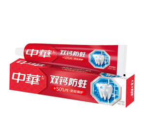 提供防蛀保护！中华牙膏 双钙防蛀牙膏 缤纷鲜果 140g