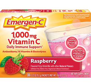 Emergen-C益满喜 1000mg维生素C泡腾粉 维C冲饮（30包树莓味） 到手约￥116.98