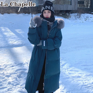 抗风保暖！La Chapelle 女士大毛领羽绒服 LXPH21072-QCYR2J