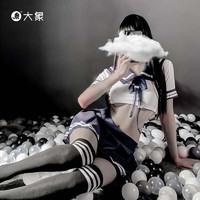 大象 情趣内衣 JK 整套（短上衣+百褶短裙 T裤+学生袜）