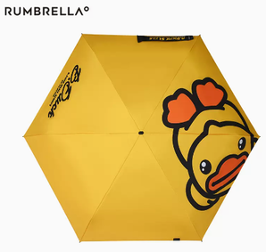 通过德国TUV品质认证和URS环保认证！RUMBRELLA 日全时 小黄鸭联名 太阳伞