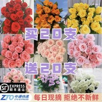 芊芊细语旗舰店 20支随机玫瑰 送20支随机玫瑰