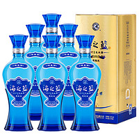YANGHE 洋河 海之蓝 蓝色经典 旗舰版 42%vol 浓香型白酒 520ml*6瓶 整箱装
