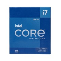 intel 英特尔 i7-12700KF CPU 3.6GHz 12核20线程 盒装